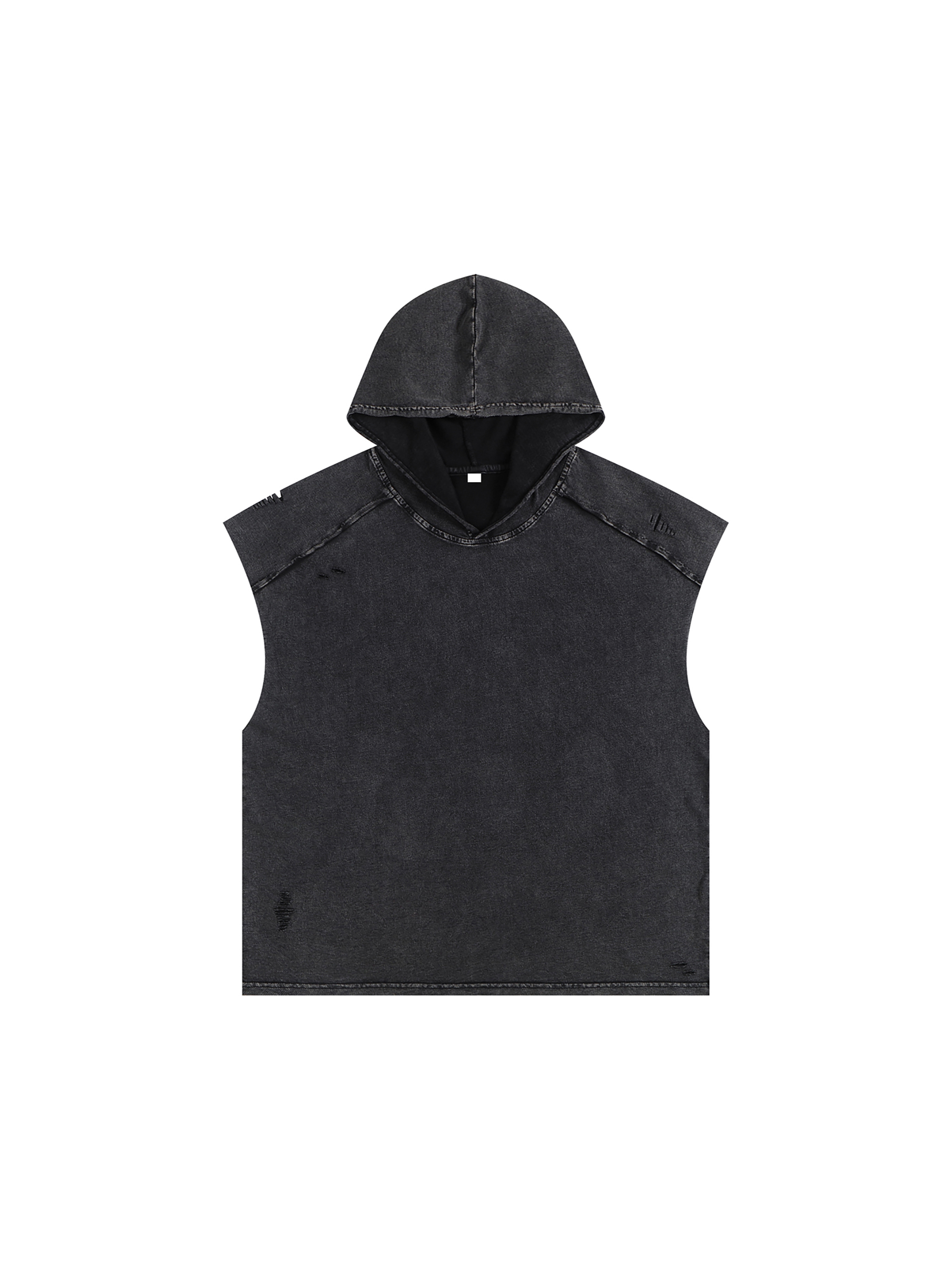 Snow Washed Boxy Hooded Tank Top – Vintage Streetwear | Tapstitch